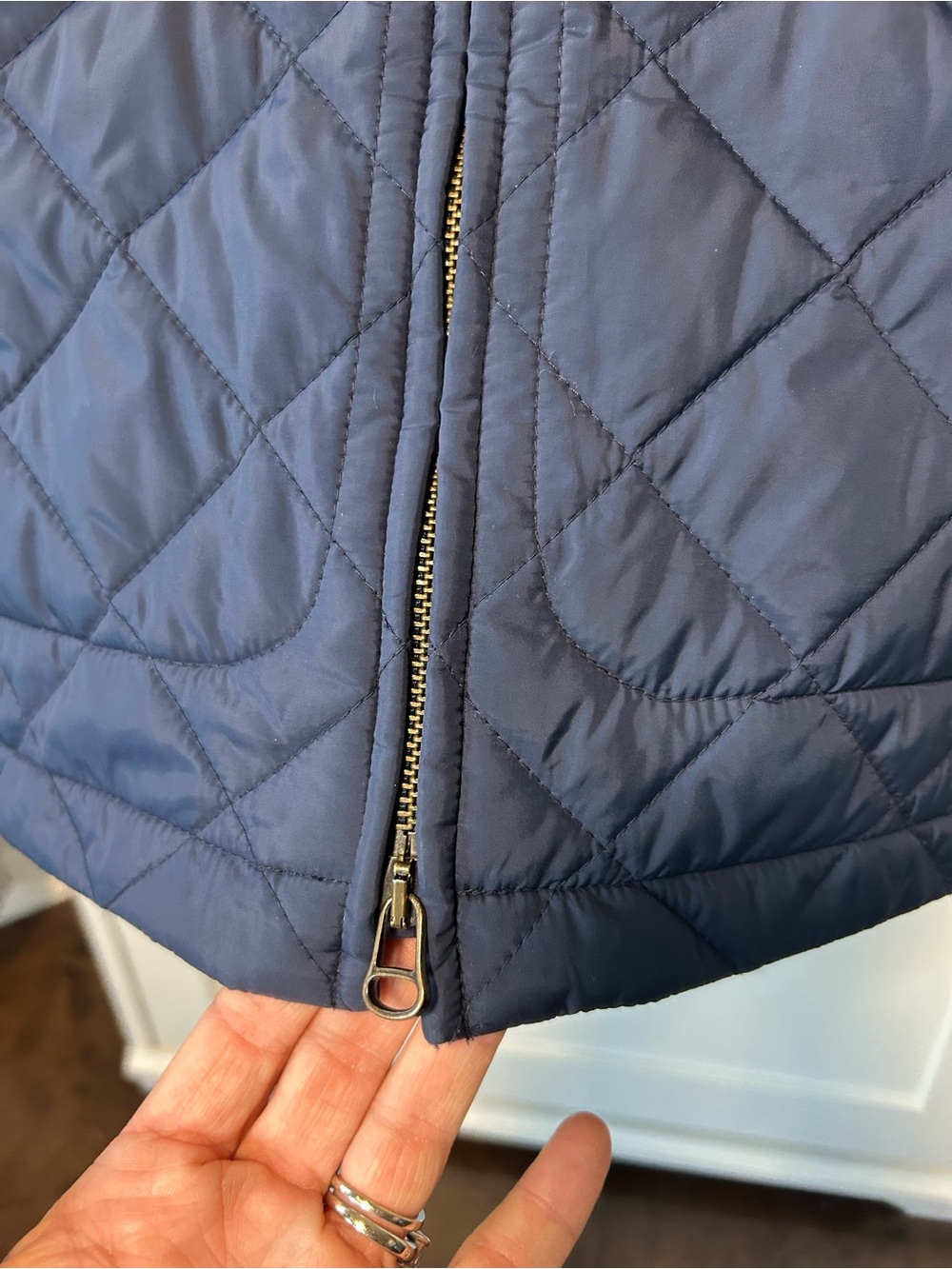 Ralph Lauren Sport Quilted Vest Medium Genuine Suede Equestrian Preppy - Picture 11 of 12